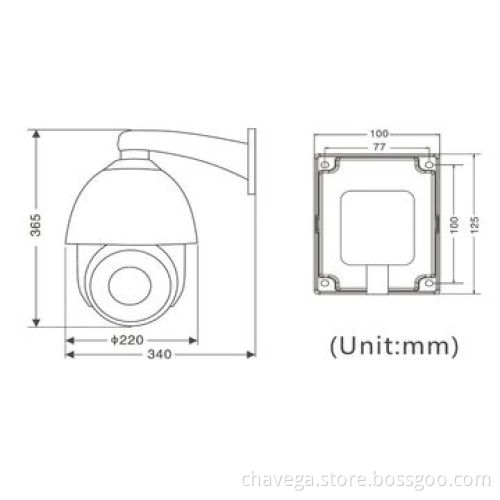 120m IR 800TVL Sony CMOS High Speed PTZ Camera, 27x Zoom and IP66 Waterproof